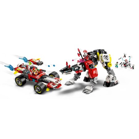 Robotul tigru al lui Cooper si masina Hot Rod a lui Zero, +9 ani,71497, Lego 687170