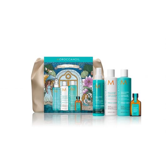 Set pentru par cu efect anti-frizz A Festive Fairytale, 2x250 ml + 160 ml + 25 ml, Moroccanoil