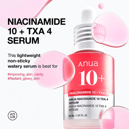 Serum de fata corector pentru pete pigmentare Niacinamide 10% + TXA 4%, 30 ml, Anua 762147