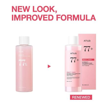 Toner de fata cu 77% Extract de Piersica si Niacinamida Peach 77, 250 ml, Anua 763004
