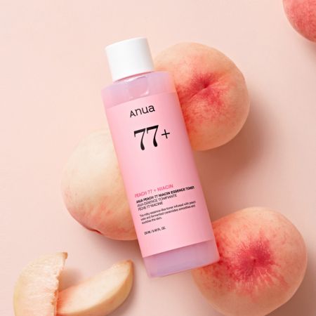 Toner de fata cu 77% Extract de Piersica si Niacinamida Peach 77, 250 ml, Anua 763005