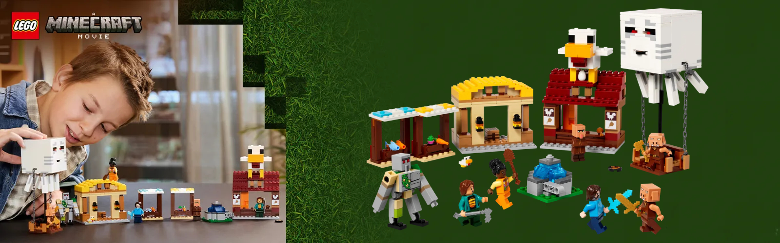 LEGO Minecraft Atacul Baloanelor Ghast asupra Satului