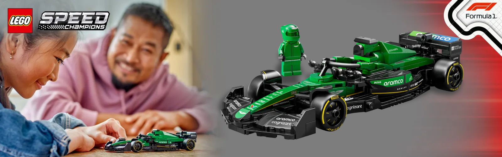 LEGO Speed Champions Mașina de curse Aston Martin Aramco F1 AMR24