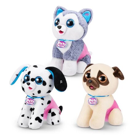 Jucarie de plus interactiva Pooping Puppies, Diverse Modele, + 3 ani, Pets Alive 687369