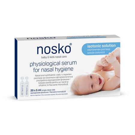 NOSKO SER FIZIOLOGIC IGIENA NAZALA SOLUTIE IZOTONICA 20 MONODOZE X 5ML