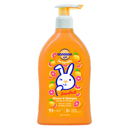 Gel de dus si sampon, Grapefruit,400 ml, Sanosan Kids