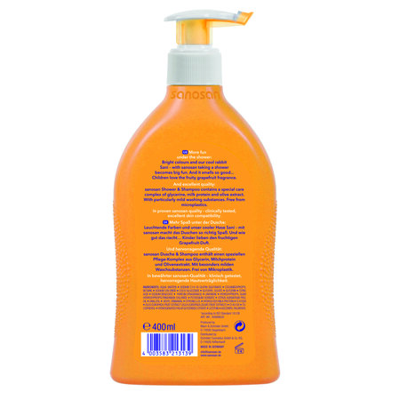 Gel de dus si sampon, Grapefruit,400 ml, Sanosan Kids 794541
