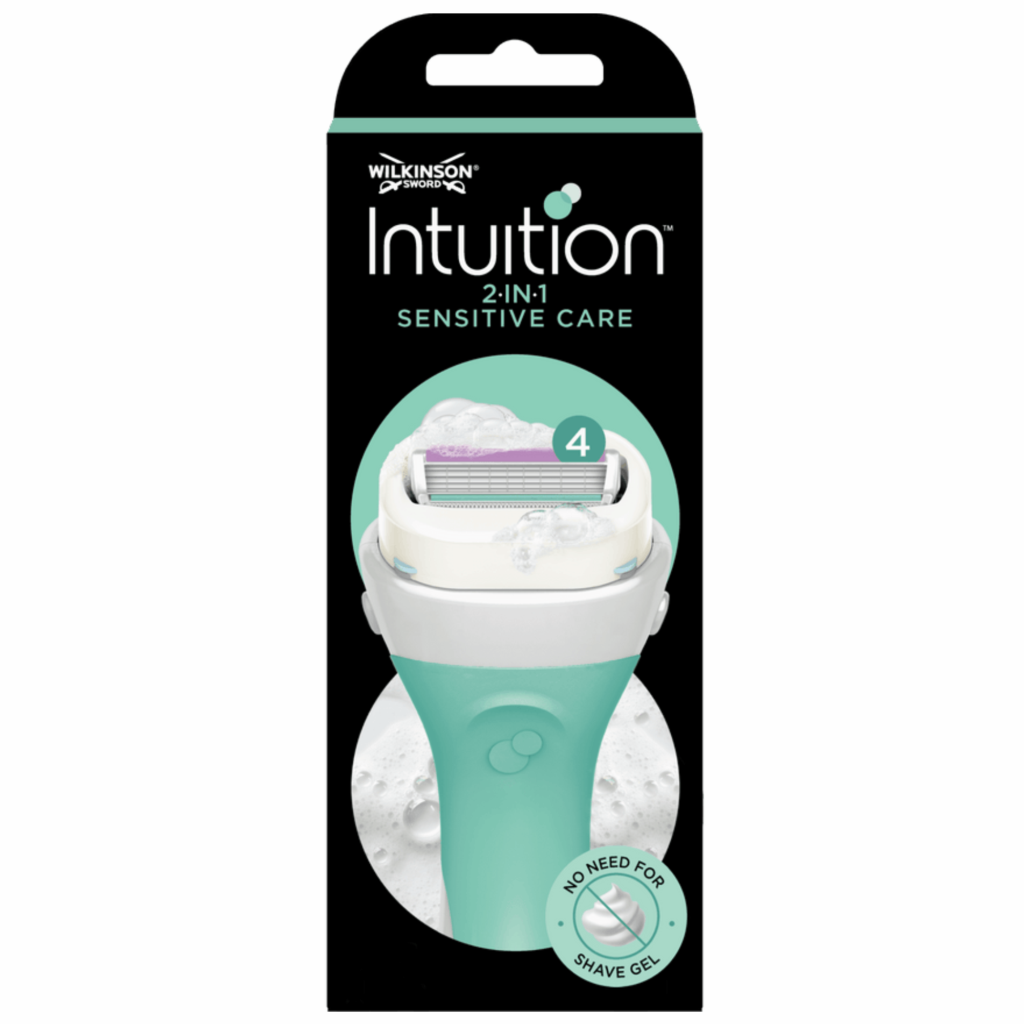 Aparat de ras cu 4 lame cu sapun hidratant Intuition Sensitive, 1 buc., Wilkinson