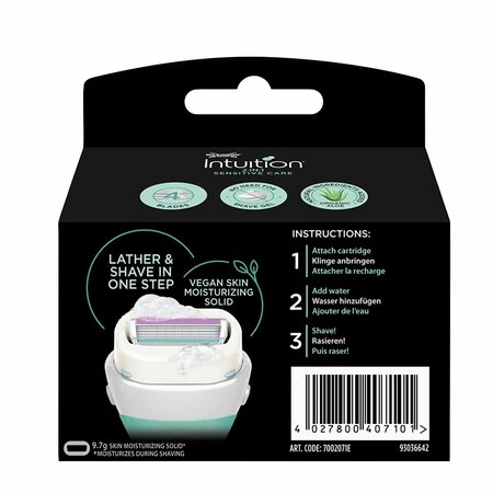 Rezerve 4 lame cu sapun hidratant Intuition Sensitive Care, 3 buc, Wilkinson 687826