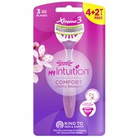 Aparat de ras flexibil cu 3 lame si maner Xtreme 3 My Intuition Comfort, Flori de cires,4 + 2 buc, Wilkinson
