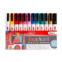 Set Markere acrilice, 12 buc, Daco