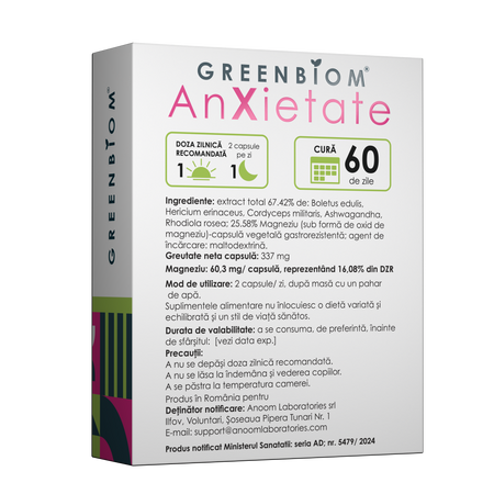 Anxietate, 30 capsule, Greenbiom 687980