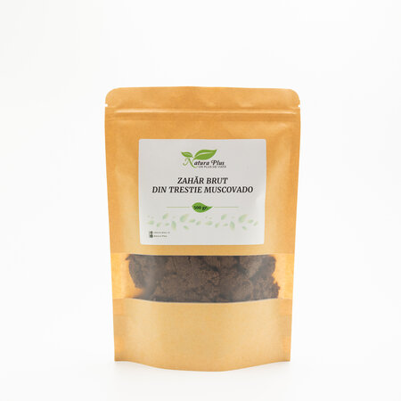 Zahar brut din trestie Muscovado, 500 g, Natura Plus