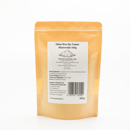 Zahar brut din trestie Muscovado, 500 g, Natura Plus 688119