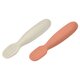 Set 2 linguri silicon, Terracotta/Velvet Grey, + 4 luni, 2 bucati, Beaba 688282