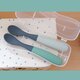 Set 2 lingurite silicon, Bicolor Mineral, + 4 luni, Beaba 688299