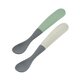Set 2 lingurite silicon, Bicolor Mineral, + 4 luni, Beaba 688298
