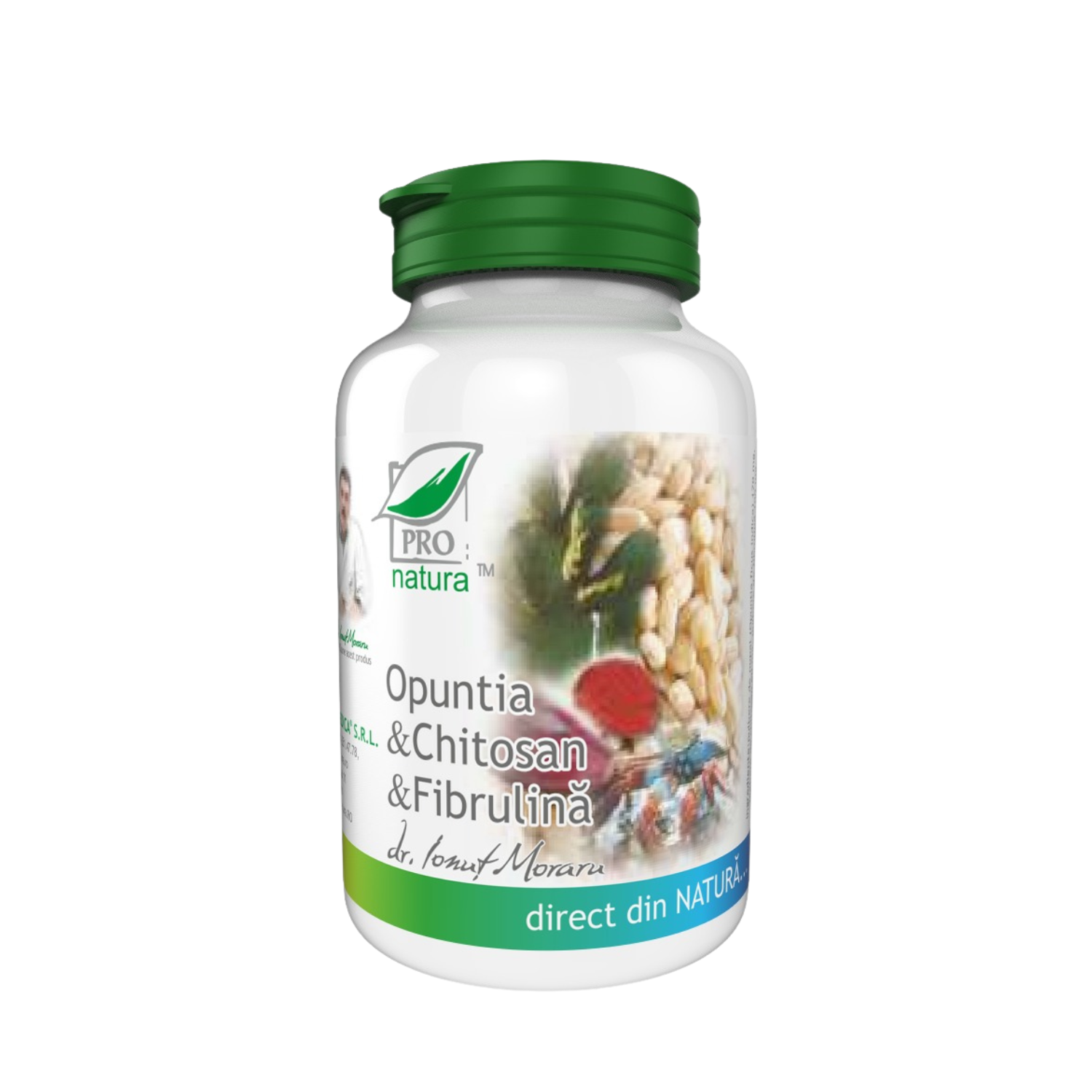 Opuntia, Chitosan si Fibrulina, 60 capsule, Pro Natura