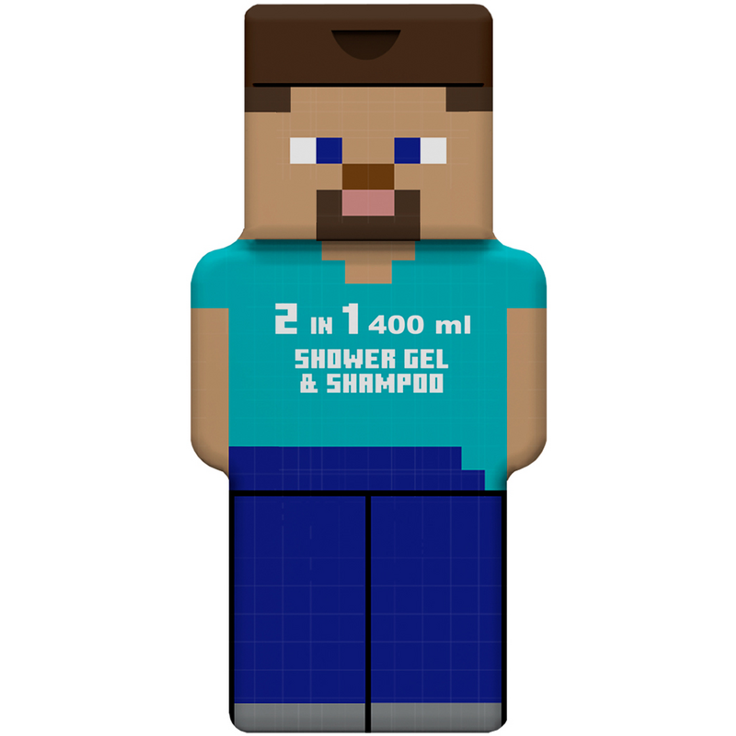 Gel de dus si sampon 2 in 1, Minecraft Steve, 400 ml, Air Val