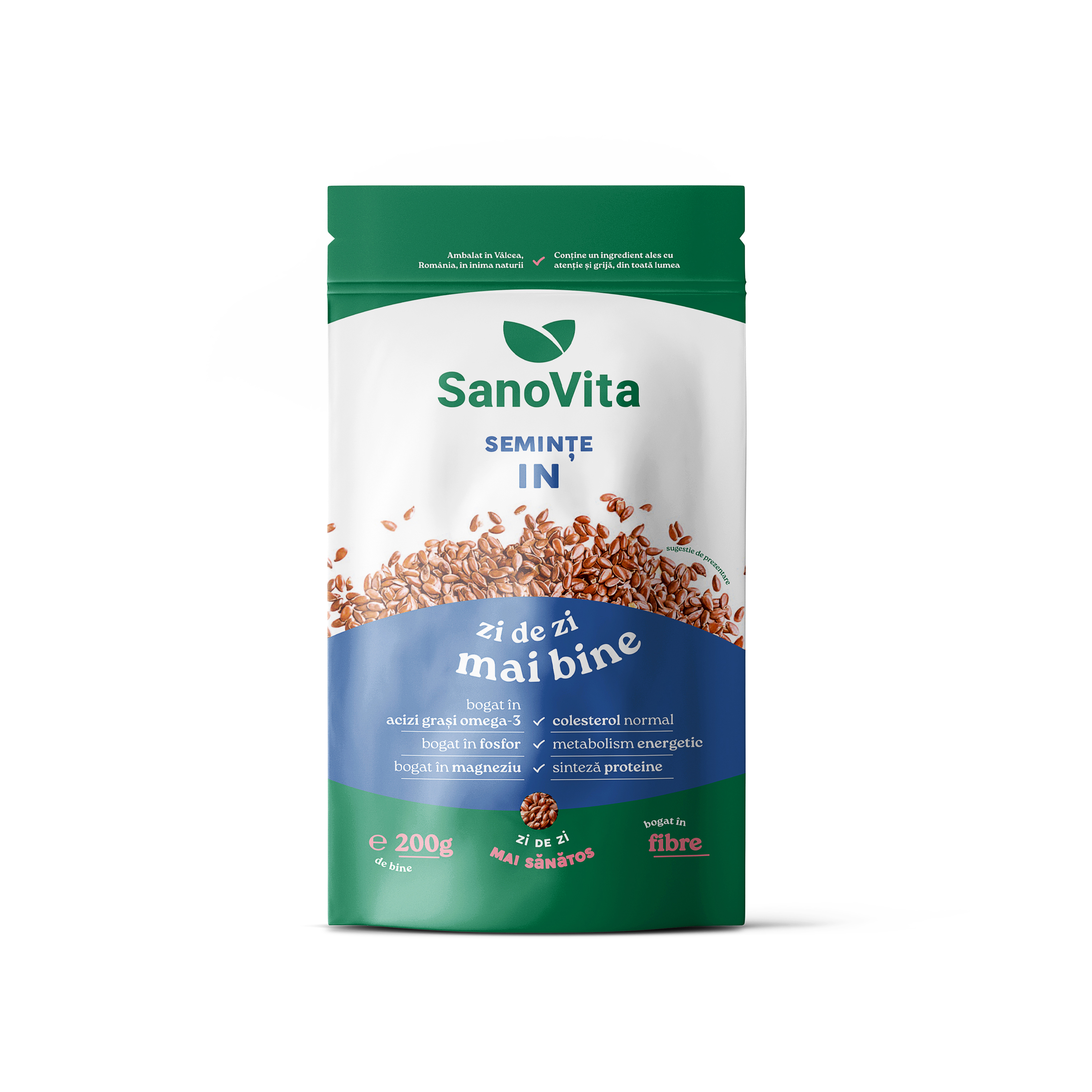 Seminte de in, 200 g, SanoVita