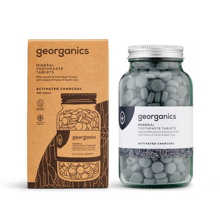 Tablete pentru apa de gura, Charcoal,180 buc, Georganics 688458