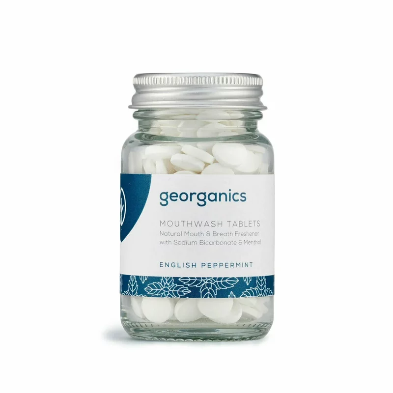 Apa de gura tablete, Peppermint,180 buc, Georganics