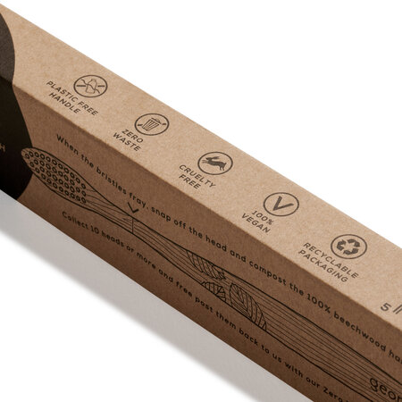 Periuta de dinti din lemn de fag, Soft, 1 buc, Georganics 688533