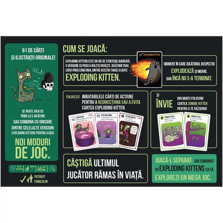 Joc de societate, + 7 ani, 1 joc, Exploding Kittens 688692