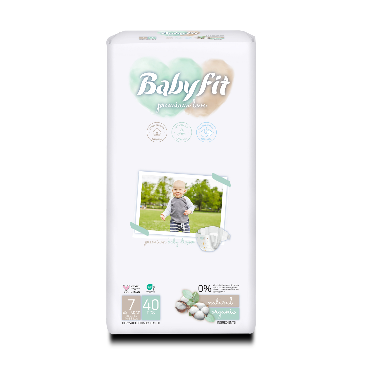 Scutece Jumbo XXL nr. 7, 20-30 kg, 40 bucati, Babyfit