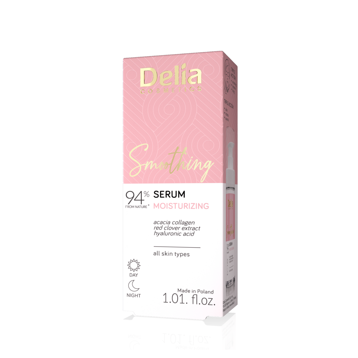 Ser hidratant pentru fata si decolteu Smoothing, 30 ml, Delia