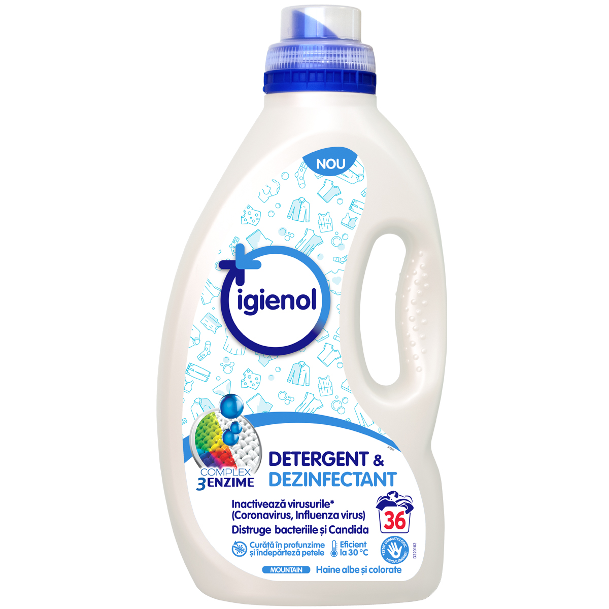 Detergent dezinfectant lichid pentru haine, Mountain, 1.8 litri, Igienol