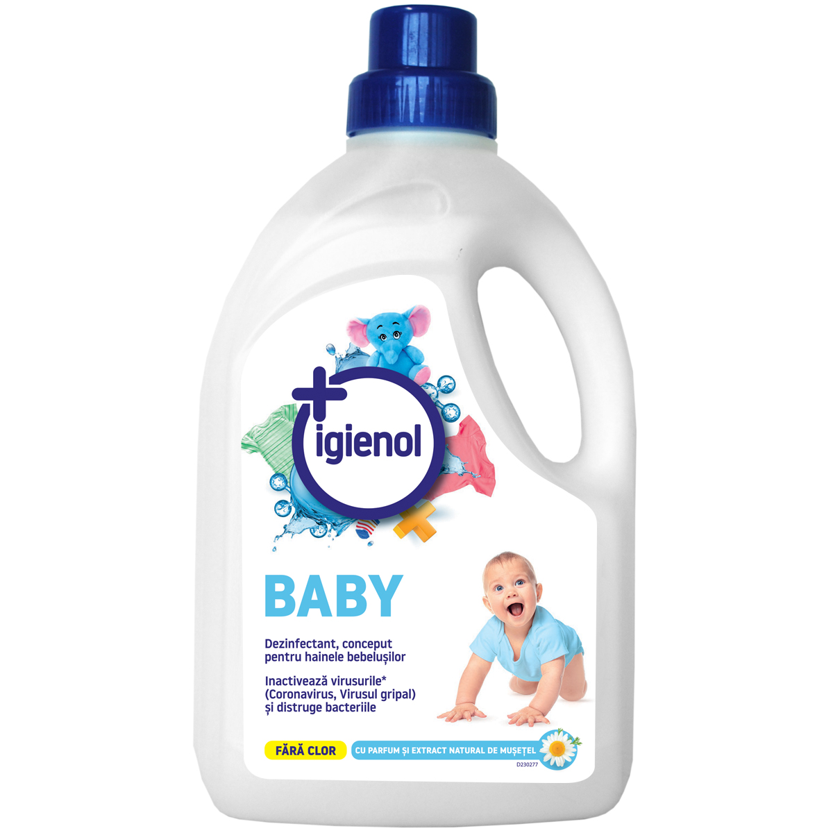 Dezinfectant pentru hainele bebelusilor Baby, Musetel, 1.5 litri, Igienol