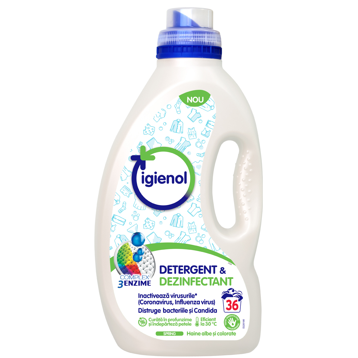 Detergent dezinfectant lichid de haine, Spring, 1.8 litri, Igienol