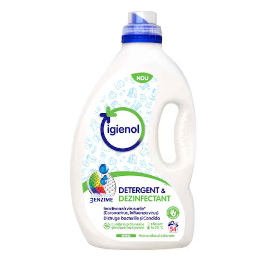 Detergent dezinfectant lichid de haine, Spring, 2.7 litri, Igienol