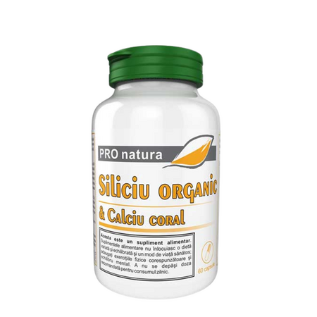 Siliciu Organic si Calciu coral, 60 comprimate, Pro Natura
