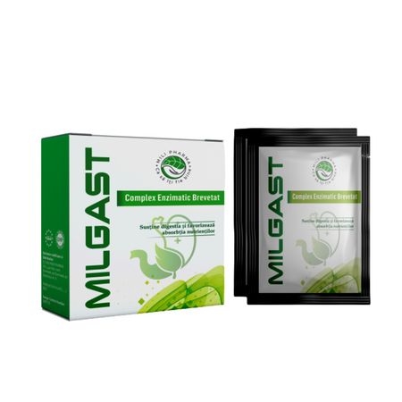 Milgast complex enzimatic, 10 plicuri, Mili Pharma