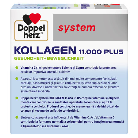 Kollagen 11.000 Plus solutie orala, 30 flacoane, Doppelherz 722621