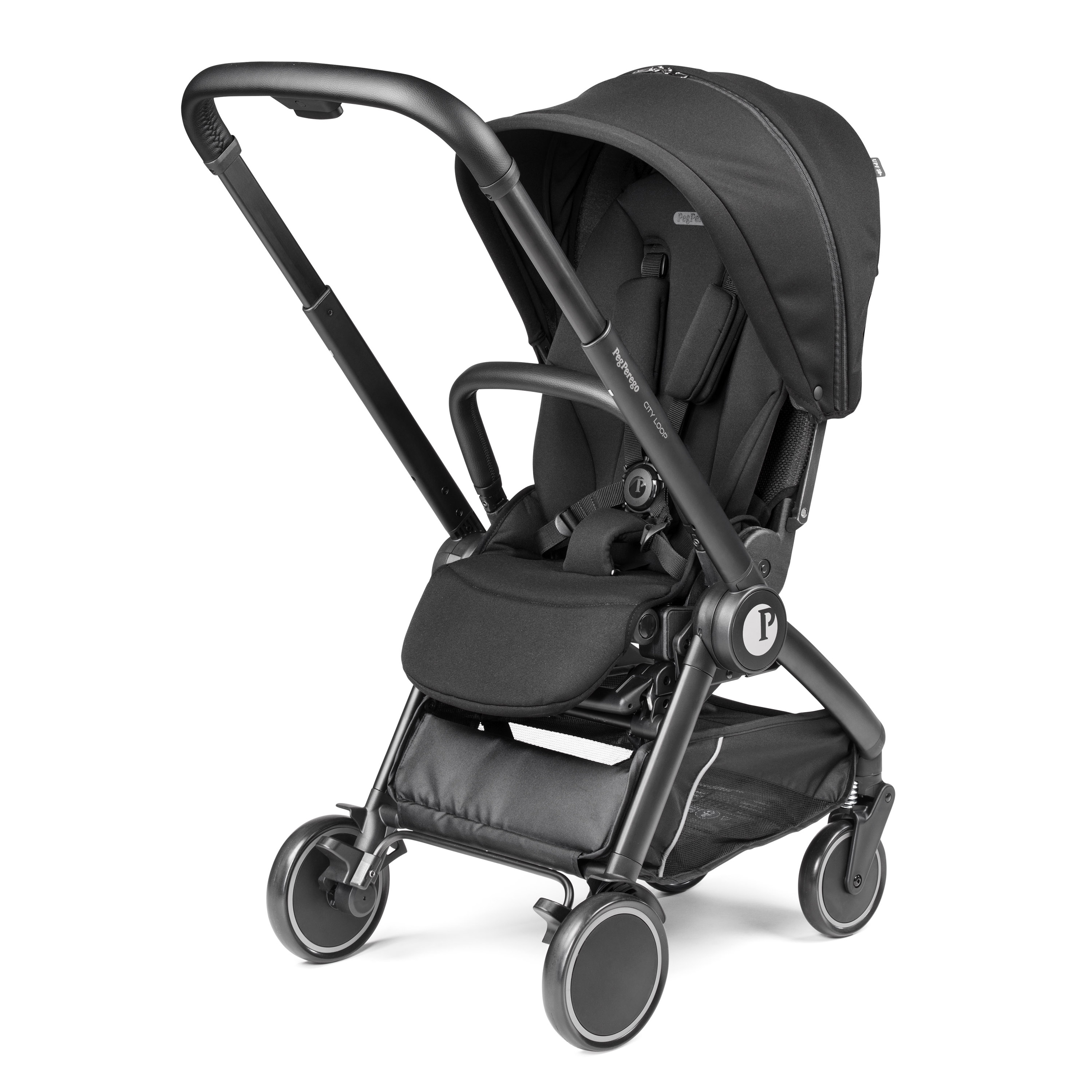 Carucior City Loop, nastere - pana la 22 kg, True Black, Peg Perego