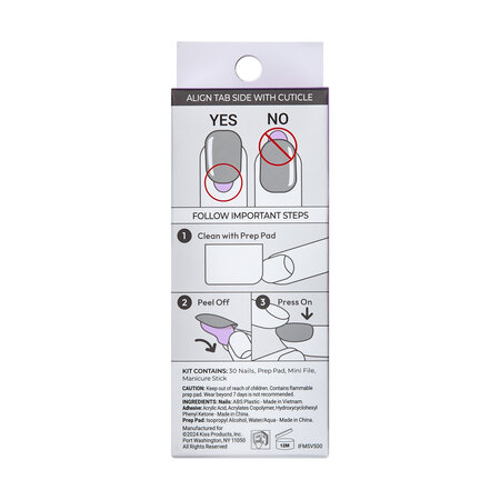 Unghii cu aplicare prin presare imPRESS Mod French, Ditto, 1 set, Kiss 689292