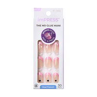 Unghii cu aplicare prin presare imPRESS Mod French, Ditto, 1 set, Kiss