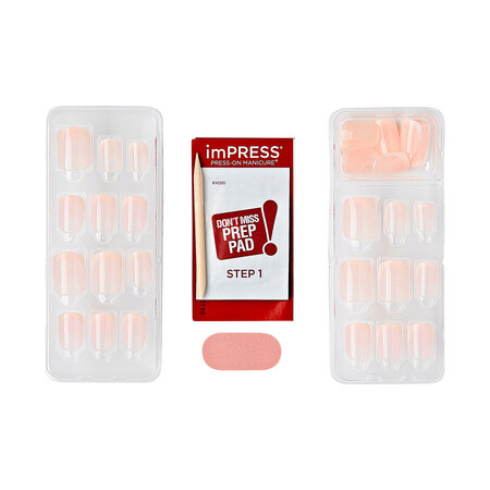 Unghii cu aplicare prin presare imPRESS Bare French, Heroic, 1 set, Kis 689301