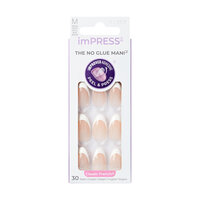 Unghii cu aplicare prin presare imPRESS Classic French, Everlasting, 1 set, Kiss