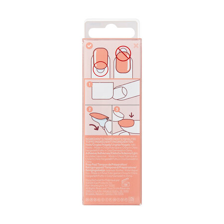 Unghii cu aplicare prin presare imPRESS Bare but Better, Serenity, 1 set, Kiss 689434