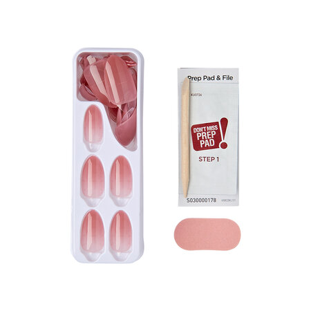Unghii cu aplicare prin presare imPRESS Bare but Better, Serenity, 1 set, Kiss 689432