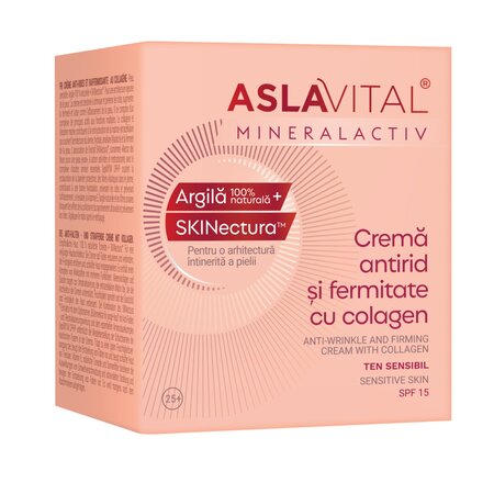 Crema antirid si Fermitate cu Colagen MineralActiv, 50 ml, Aslavital 689455