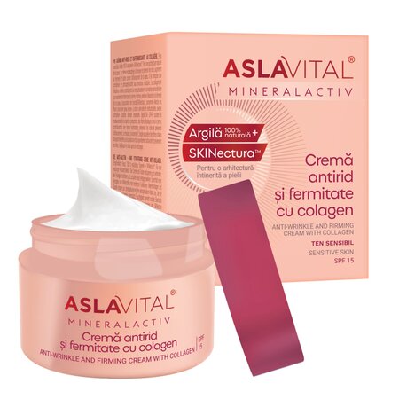 Crema antirid Fermitate cu Colagen MineralActiv, 50 ml, Aslavital