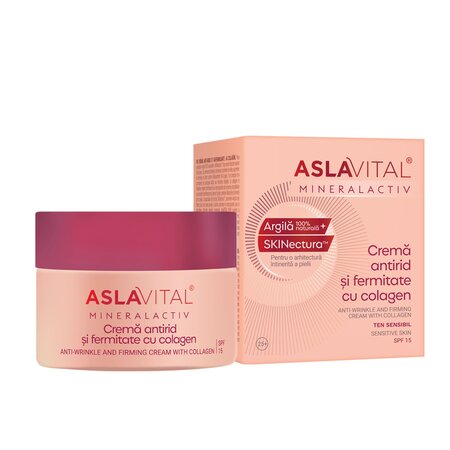 Crema antirid si Fermitate cu Colagen MineralActiv, 50 ml, Aslavital 689456