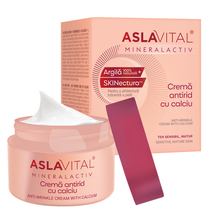 Crema antirid cu calciu MineralActiv, 50 ml, Aslavital