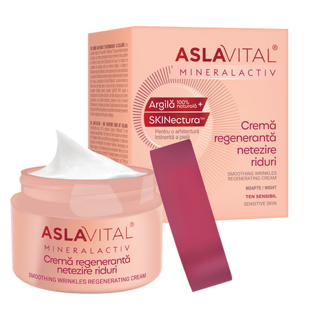 Crema regeneranta pentru netezirea ridurilor MineralActiv, 50 ml, Aslavital