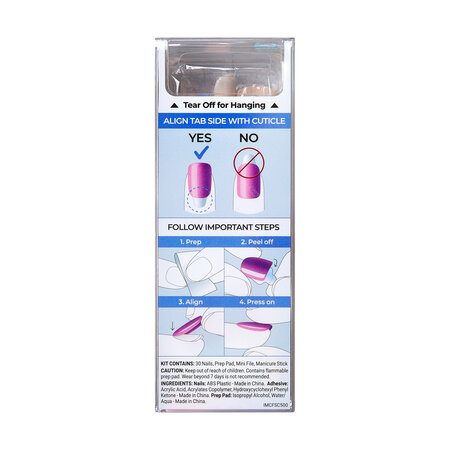 Unghii false imPRESS colorFX, Rebel, 1 set, kiss 689540